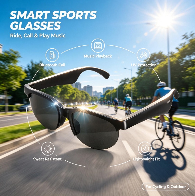 Smart Glasses Bluetooth Call M - đánh giá và giá Smart Glasses Lens