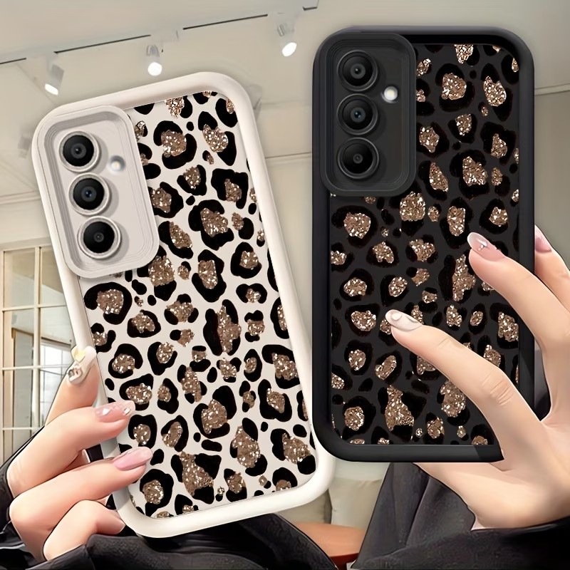 Glitter Leopard Print Silicone - đánh giá và giá Samsung Galaxy A55