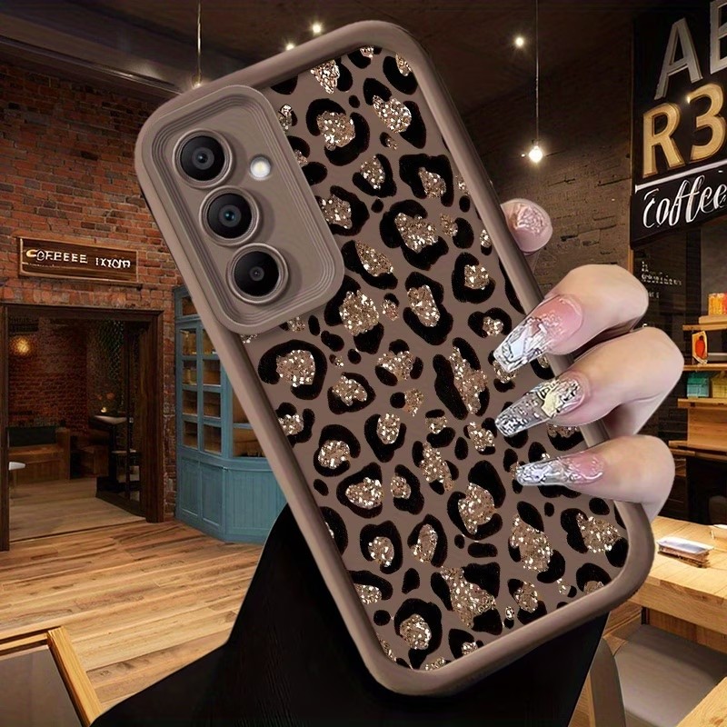 Glitter Leopard Print Silicone - đánh giá và giá Samsung Galaxy A55